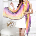 Wholesale cheap chiffon infinity rainbow scarf